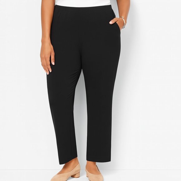 Catherines Black Suprema Collection Pull-on Stretch Pant - Size 1X NWOT - Picture 1 of 8